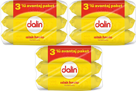 Dalin Islak Havlu Mendil Klasik 56 Yaprak 9 Lu Set (504 Yaprak)