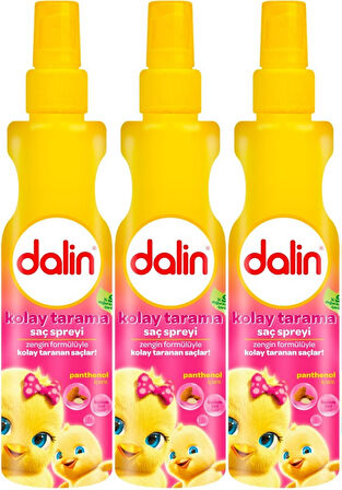 Dalin Kolay Saç Tarama Spreyi 200ML Badem Özlü (3 Lü Set)