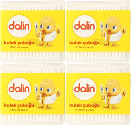 Dalin Kulak Çubuğu 100 Adet (4 Lü Set)