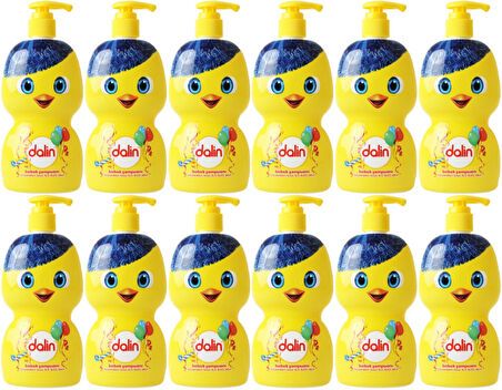 Dalin Bebek Şampuanı 500ML (Eğlen Öğren Serisi) Pompalı (12 Li Set)