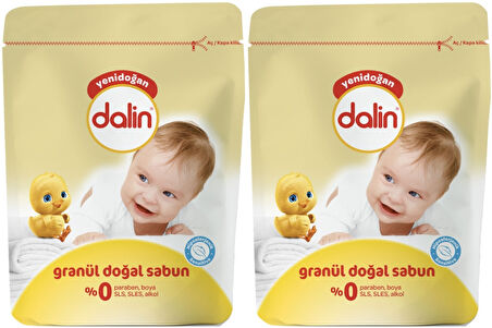 Dalin Granül Sabun Tozu 1000GR Klasik (Doğal Sabun) 2 Li Set (40 Yıkama)