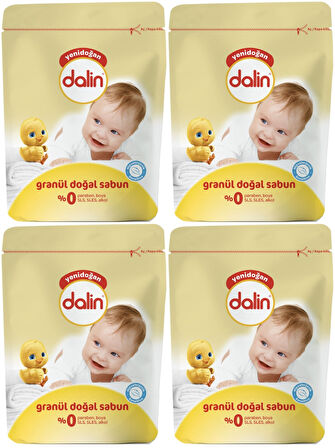 Dalin Granül Sabun Tozu 1000GR Klasik (Doğal Sabun) 4 Lü Set (80 Yıkama)