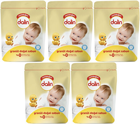 Dalin Granül Sabun Tozu 1000GR Klasik (Doğal Sabun) 5 Li Set (100 Yıkama)