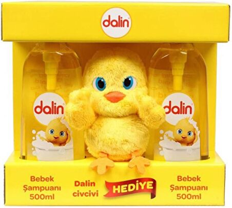 Dalin Bebek Şampuanı 500ML+500ML (Peluş Civciv Oyuncak Hediyeli) (5 Li Set)