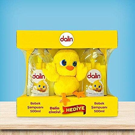 Dalin Bebek Şampuanı 500ML+500ML (Peluş Civciv Oyuncak Hediyeli) (9 Lu Set)