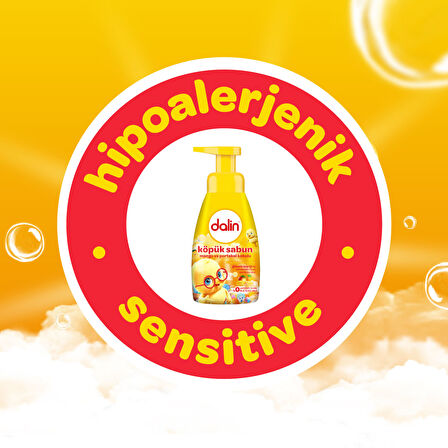 Dalin Köpük Sabun 200ML Mango ve Portakal Kokulu Çoçuklarınız İçin (9 Lu Set)