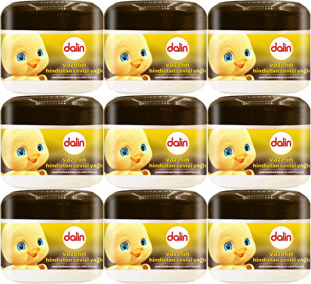 Dalin Vazelin 100ML Hindistan Cevizi Yağlı (9 Lu Set)