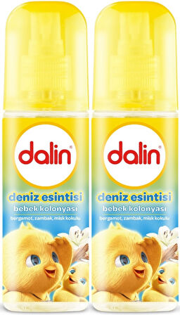 Dalin Bebek Kolonyası 150ML Deniz Esintisi (Bergomat-Zambak-Misk Kokulu) (2 Li Set)