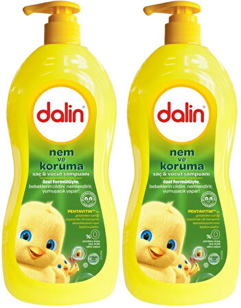 Dalin Bebek Saç & Vücut Şampuanı 700ML Nem ve Koruma Avakado Özlü (Pompalı) (2 Li Set)