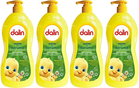 Dalin Bebek Saç & Vücut Şampuanı 700ML Nem ve Koruma Avakado Özlü (Pompalı) (4 Lü Set)