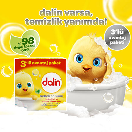 Dalin Bebek Sabunu 100GR (6 Lı Set) Hassas Ciltler İçin Kutu (2PK*3)