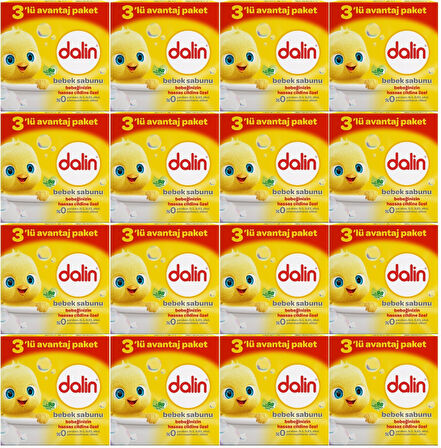 Dalin Bebek Sabunu 100GR (48 Li Set) Hassas Ciltler İçin Kutu (16PK*3)