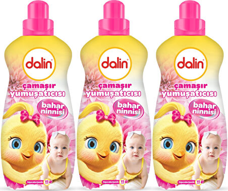 Dalin Çamaşır Yumuşatıcı Konsantre 1500ML Bahar Ninnisi (3 Lü Set) (Bebeklere Özel)