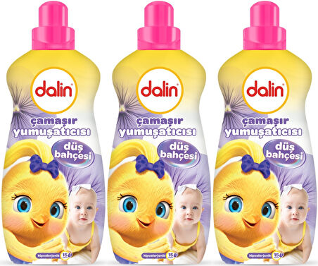 Dalin Çamaşır Yumuşatıcı Konsantre 1500ML Düş Bahçesi (3 Lü Set) (Bebeklere Özel)
