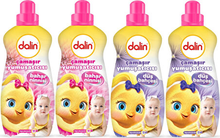 Dalin Çamaşır Yumuşatıcı Konsantre 1500ML Bahar Ninnisi + 1500ML Düş Bahçesi (Karma 4 Lü Set)