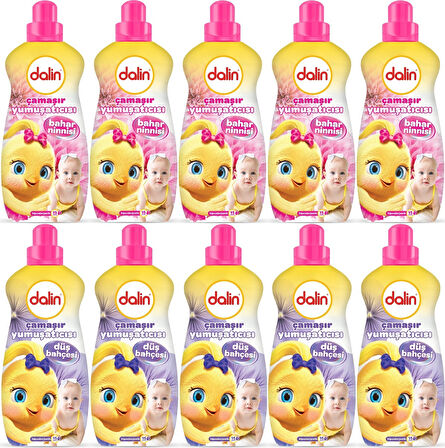 Dalin Çamaşır Yumuşatıcı Konsantre 1500ML Bahar Ninnisi + 1500ML Düş Bahçesi (Karma 10 Lu Set)