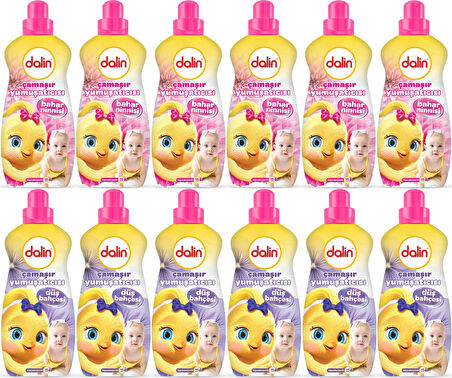 Dalin Çamaşır Yumuşatıcı Konsantre 1500ML Bahar Ninnisi + 1500ML Düş Bahçesi (Karma 12 Li Set)