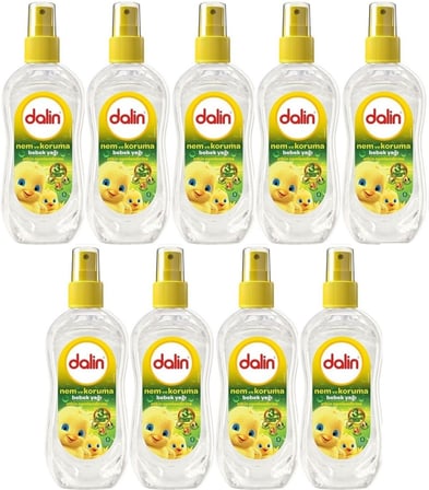Dalin Bebek Yağı 200ML Sprey Nem ve Koruma (9 Lu Set)