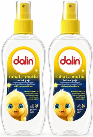 Dalin Bebek Yağı 200ML Sprey Rahat ve Mutlu (2 Li Set)