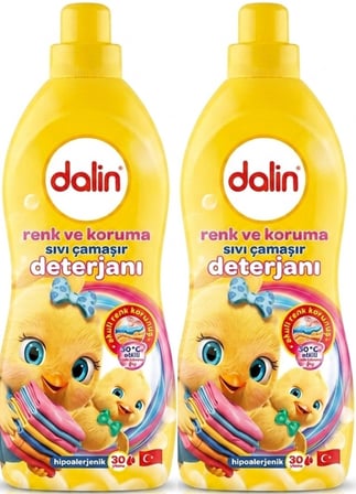 Dalin Sıvı Çamaşır Deterjanı 1500 ML Renk ve Koruma (Hipoalerjenik) (2 Li Set)