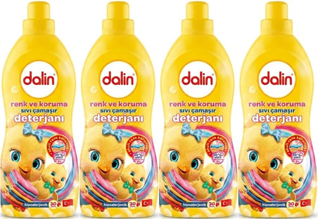 Dalin Sıvı Çamaşır Deterjanı 1500 ML Renk ve Koruma (Hipoalerjenik) (4 Lü Set)