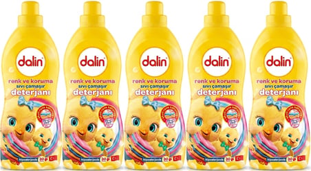 Dalin Sıvı Çamaşır Deterjanı 1500 ML Renk ve Koruma (Hipoalerjenik) (5 Li Set)