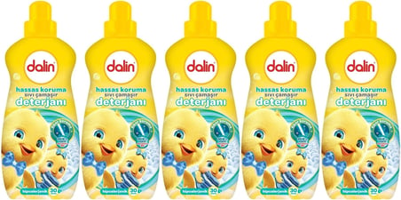 Dalin Sıvı Çamaşır Deterjanı 1500 ML Hassas Koruma (Hipoalerjenik) (5 Li Set)