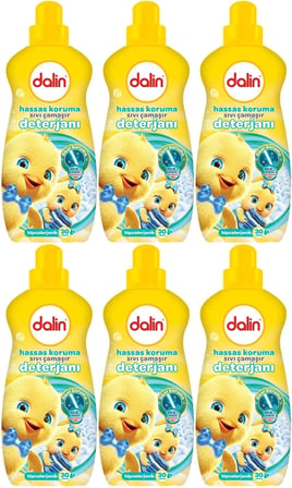 Dalin Sıvı Çamaşır Deterjanı 1500 ML Hassas Koruma (Hipoalerjenik) (6 Lı Set)