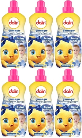Dalin Çamaşır Yumuşatıcı 1500ML Bulut Hafifliği (Hipoalerjenik) (6 Lı Set)