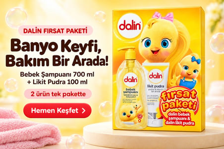Dalin Bebek Şampuanı 700 ML + Likit Pudra 100 ML Fırsat Paketi (4 Lü Set)