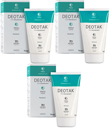 Deotak Krem Deodorant 35ML Fresh (Mentol) (3 Lü Set)