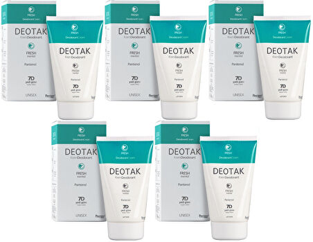 Deotak Krem Deodorant 35ML Fresh (Mentol) (5 Li Set)