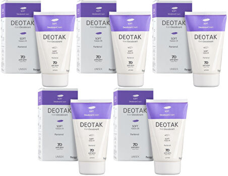 Deotak Krem Deodorant 35ML Soft (Hassas Cilt) (5 Li Set)