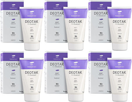 Deotak Krem Deodorant 35ML Soft (Hassas Cilt) (6 Lı Set)