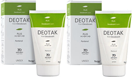 Deotak Krem Deodorant Unisex 35ML Plus (Çay Ağaçı Yağı) (2 Li Set)
