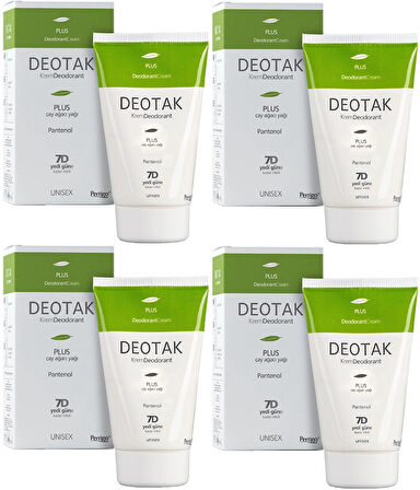 Deotak Krem Deodorant Unisex 35ML Plus (Çay Ağaçı Yağı) (4 Lü Set)