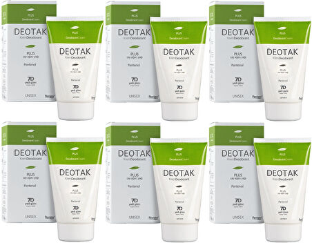 Deotak Krem Deodorant Unisex 35ML Plus (Çay Ağaçı Yağı) (6 Lı Set)