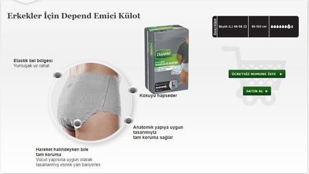 Depend Emici Külot Pants Yetişkin Bezi L - Büyük - Large Erkek 48 Adet (6PK*8)