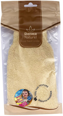 Derma Naturel Bebek Banyo Eldiveni Hassas Ciltlere Özel (15*24CM) MS-01 (2 Li Set)