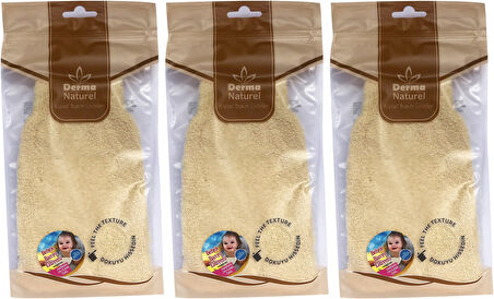 Derma Naturel Bebek Banyo Eldiveni Hassas Ciltlere Özel (15*24CM) MS-01 (3 Lü Set)