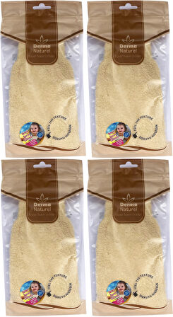 Derma Naturel Bebek Banyo Eldiveni Hassas Ciltlere Özel (15*24CM) MS-01 (4 Lü Set)