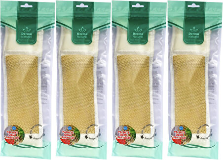 Derma Naturel Palmiye Örme İpli Banyo Kemeri (8*24CM) (4 Lü Set)