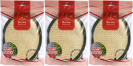 Derma Naturel Örme Banyo Yüz Lifi (15*24CM) MS-02 (3 Lü Set)