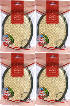 Derma Naturel Örme Banyo Yüz Lifi (15*24CM) MS-02 (4 Lü Set)