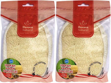Derma Naturel Loofah Kabak Banyo ve Yüz Lifi (15*24CM) MS-10 (2 Li Set)
