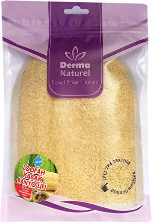 Derma Naturel Loofah Kabak Havlu Banyo Eldiveni (15*24CM) MS-11 (2 Li Set)