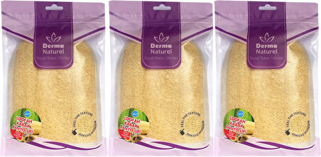 Derma Naturel Loofah Kabak Havlu Banyo Eldiveni (15*24CM) MS-11 (3 Lü Set)
