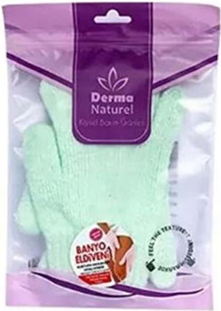 Derma Naturel Parmaklı Banyo Eldiveni MS-23 (4 Lü Set)