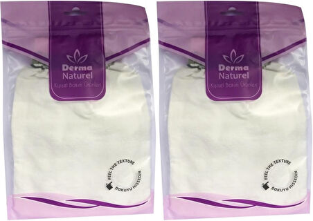 Derma Naturel Krep Lastikli Kese MS-20 (2 Li Set)