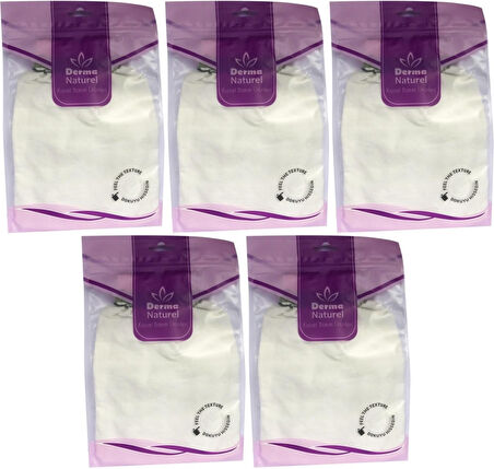 Derma Naturel Krep Lastikli Kese MS-20 (5 Li Set)